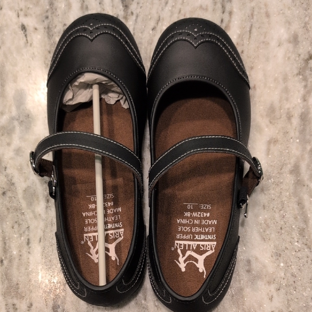 Aris Allen Black Mary Jane Swing dance Shoes